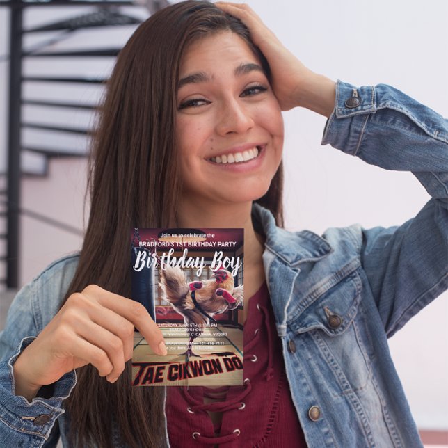 Invitation d'anniversaire : la poule déjantée dans (Créateur téléchargé)