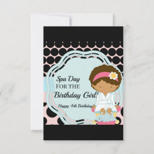 Invitation d'anniversaire le Spa Day