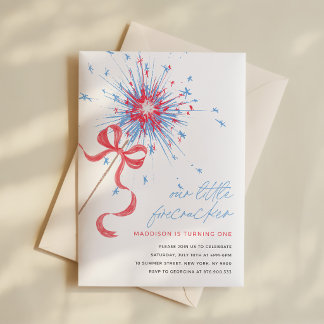 Invitation d'anniversaire Little Firecracker 4 jui