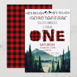 Invitation d'anniversaire Little Lumberjack - Buff