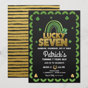 Invitation d'anniversaire Lucky Seven Saint-Patric