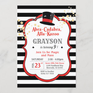 Invitation d'anniversaire magique