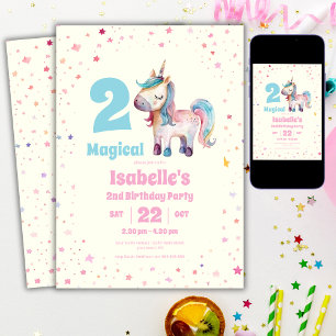 Invitation d'anniversaire magique de 2 ans de Lico