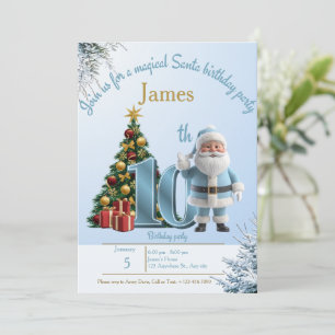 Invitation d'anniversaire Magique de Père Noël – 1