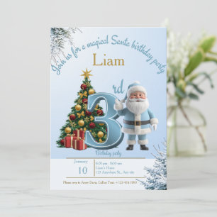 Invitation d'anniversaire Magique de Père Noël – 3