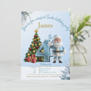 Invitation d'anniversaire Magique de Père Noël – 4