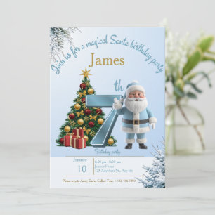 Invitation d'anniversaire Magique de Père Noël – 7