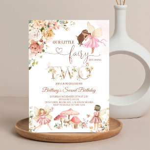 Invitation d'anniversaire Magique Papillon Floral