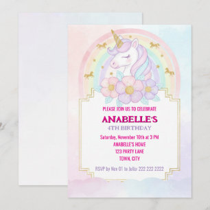 Invitation d'anniversaire magique personnalisée Li
