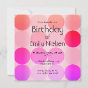 Invitation d'anniversaire moderne