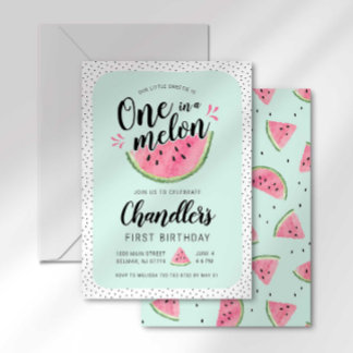 Invitation d'anniversaire One in a Melon