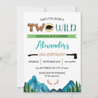 Invitation d'anniversaire Our Little Bear is Two W