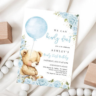 Invitation d'anniversaire ours en peluche On peut