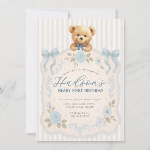Invitation d'anniversaire Ourson en peluche