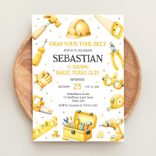 Invitation d'anniversaire Outils de Construction