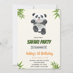 invitation d'anniversaire panda