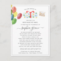 Invitation d'anniversaire par la poste avec distan