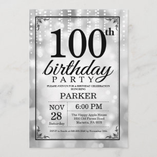 Invitation d'anniversaire Parties scintillant d'ar