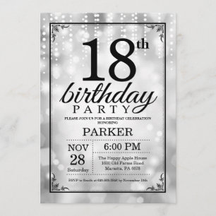Invitation d'anniversaire Parties scintillant d'ar