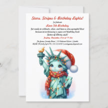 Invitation d'anniversaire Patriotique hiver