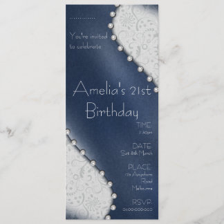 Invitation d'anniversaire Perle