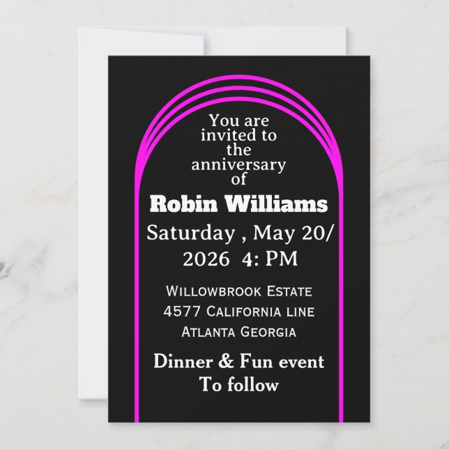 Invitation d'anniversaire personnalisable | Modifi (Devant)