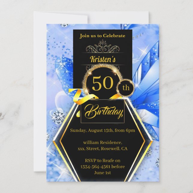 Invitation d'anniversaire personnalisée (Devant)