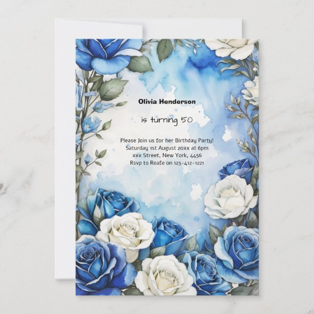 Invitation d'anniversaire personnalisée (Devant)