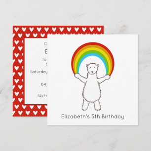 Invitation d'anniversaire personnalisée à l'ours p