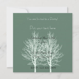 Invitation d'anniversaire personnalisée Arbres bla