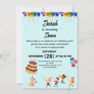 Invitation d'anniversaire personnalisée avec desig