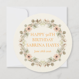 Invitation d'anniversaire personnalisée avec nom f