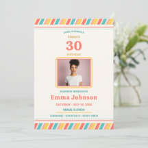 Invitation d'anniversaire personnalisée avec photo