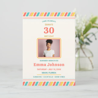 Invitation d'anniversaire personnalisée avec photo