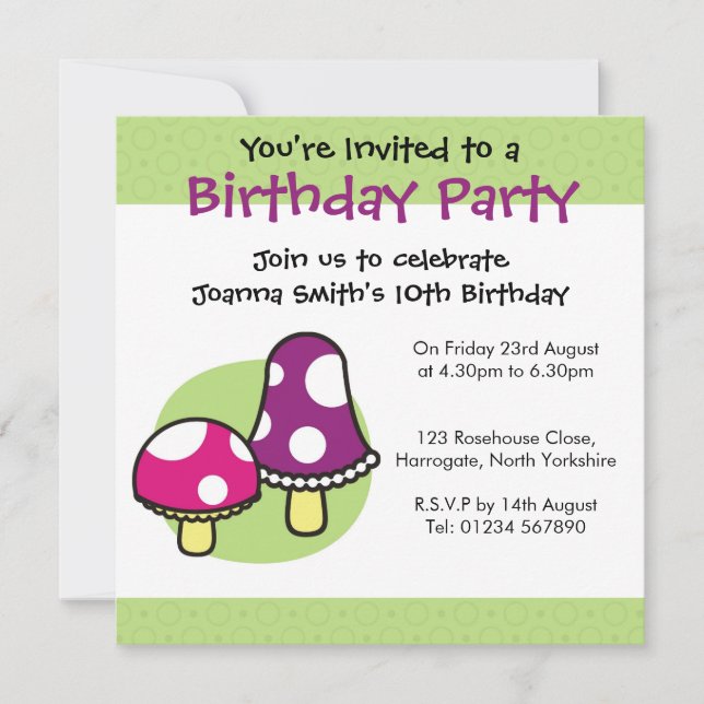 Invitation d'anniversaire personnalisée - Champign (Devant)