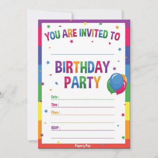 Invitation d'anniversaire personnalisée Modèles :