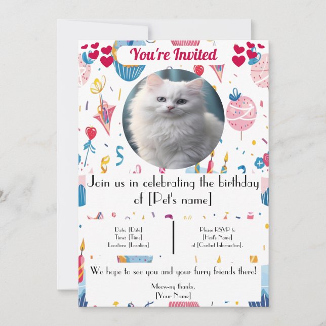 Invitation d'anniversaire personnalisée pour anima (Devant)
