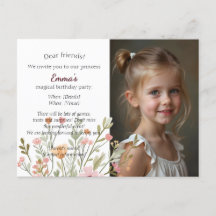 Invitation d'anniversaire photo chic moderne