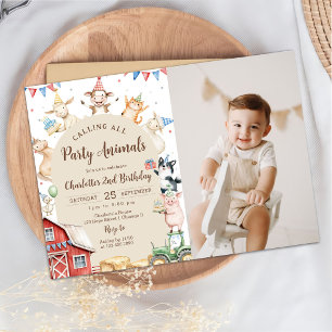 Invitation d'anniversaire photo d'animaux de la fe