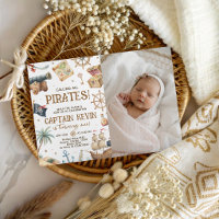 Invitation d'anniversaire photo du capitaine pirat