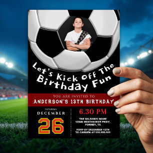 Invitation d'anniversaire photo sportive pour garç