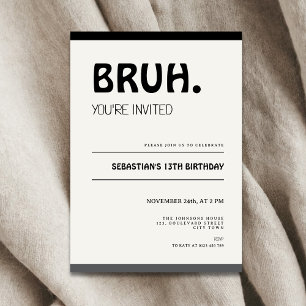 Invitation d'anniversaire pour ado de 13 ans garço
