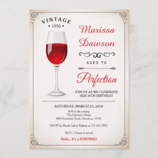 Invitation d'anniversaire pour adultes / Invitatio