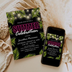 Invitation d'anniversaire pour célébration d'été