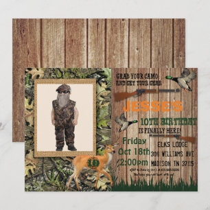 Invitation d'anniversaire pour chasse de cerf pour