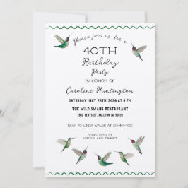 Invitation d'anniversaire pour colibris