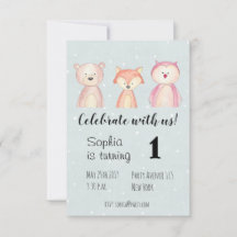 Invitation d'anniversaire pour enfants Animaux aqu