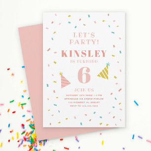 Invitation d'anniversaire pour enfants aux paillet