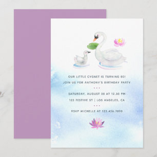 Invitation d'anniversaire pour enfants avec aquare