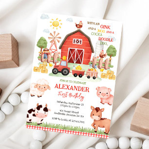 Invitation d'anniversaire pour enfants avec des an